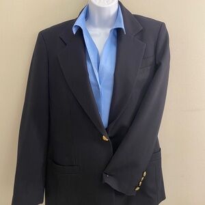 Austin Reed Navy Blazer with Gold Plated Buttons Size 4